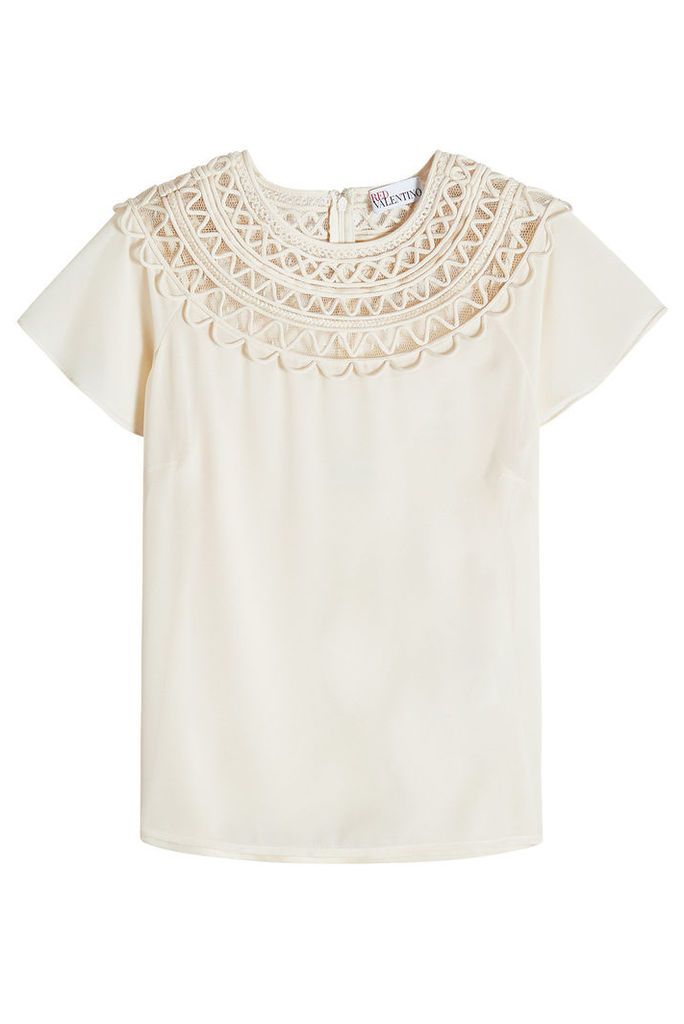 RED Valentino Top with Cut-Out Detail