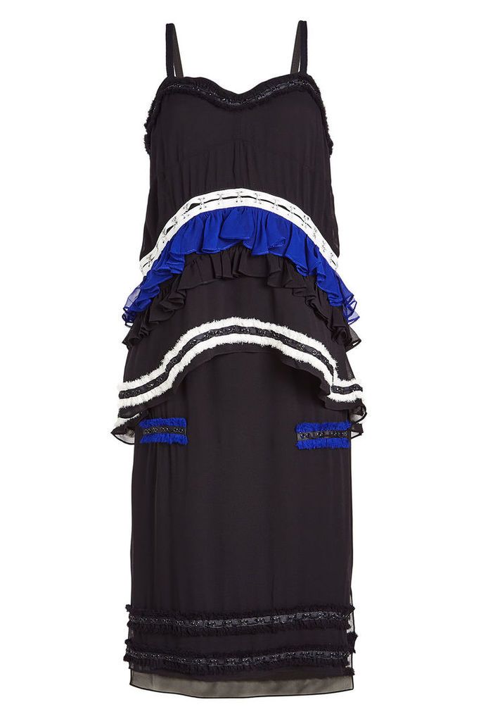 Proenza Schouler Anniversary Collection Ruffled Silk Chiffon Camisole Dress