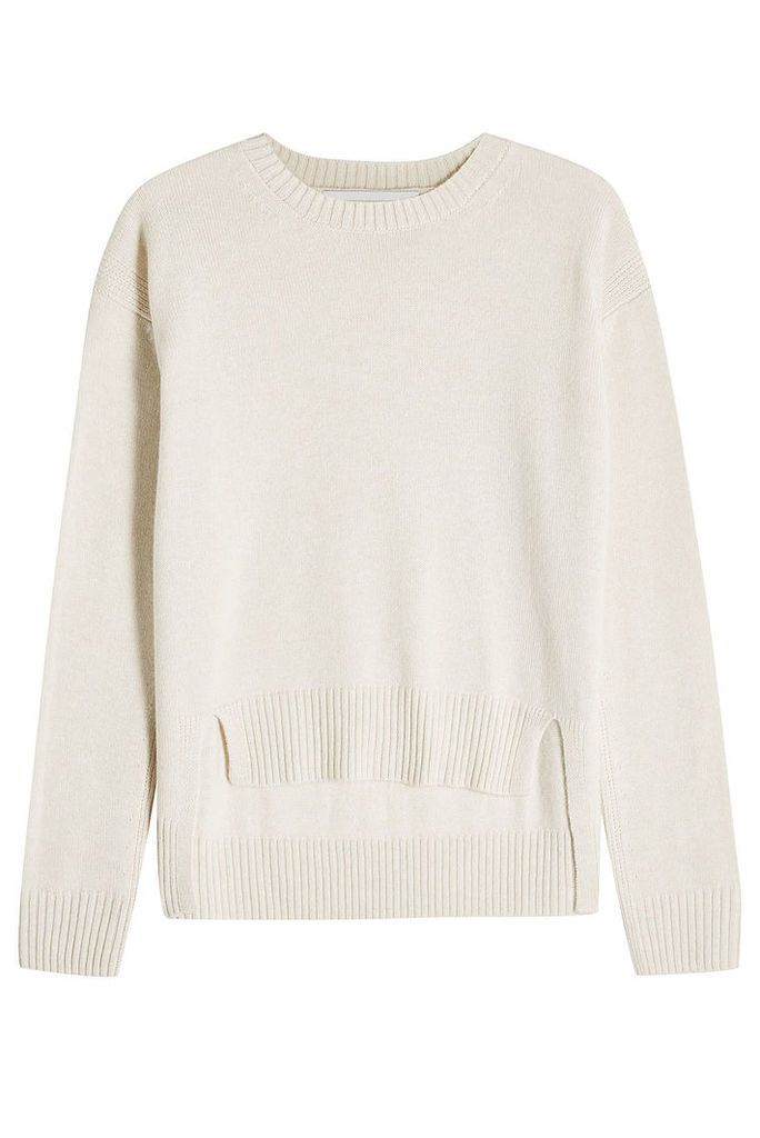 Rosetta Getty Cashmere Pullover with High-Low Hem