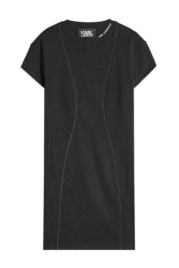 Karl Lagerfeld Cotton Sweat Dress with Pleated Back