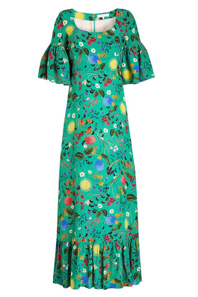 Borgo de Nor Elena Printed Silk Dress