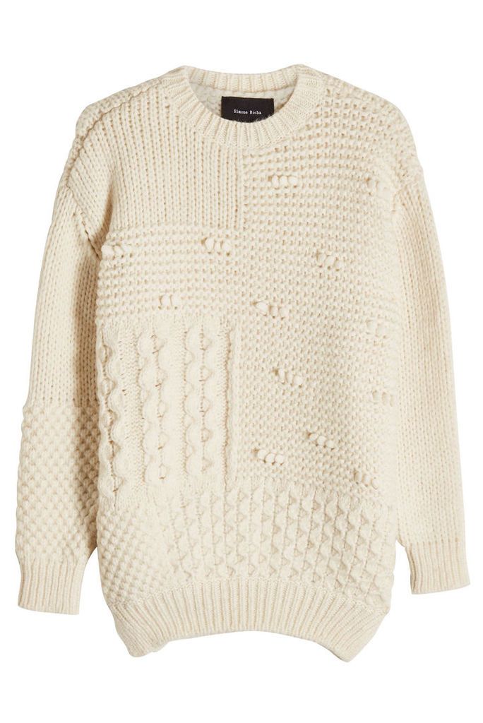 Simone Rocha Patchwork Pullover with Alpaca and Virgin Wool