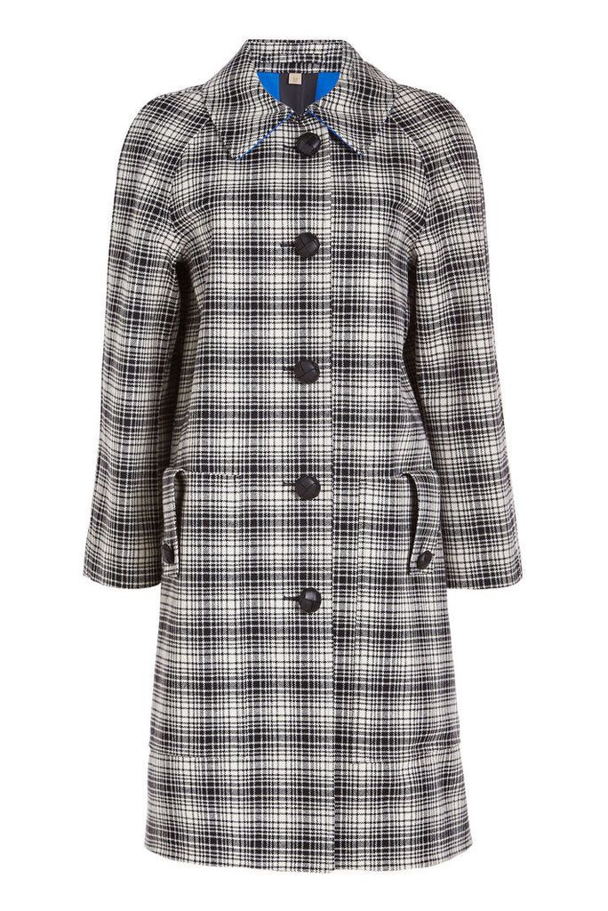 Burberry Walkden Check Wool Coat