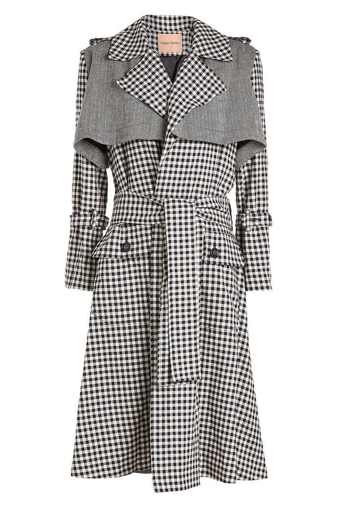 Maggie Marilyn Be Strong and Courageous Wool Trench Coat