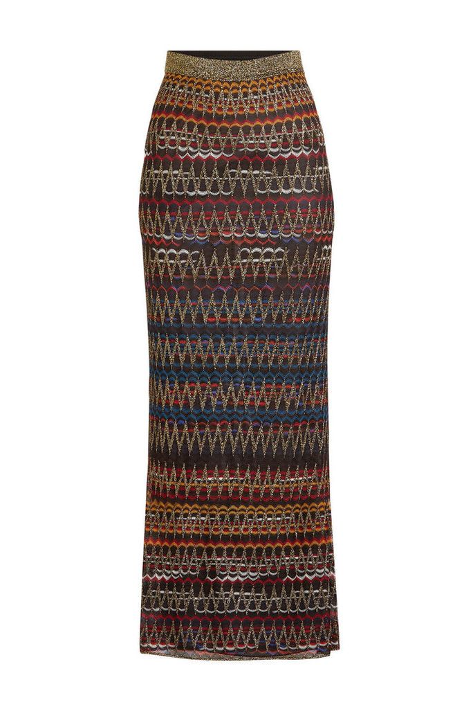 Missoni Knit Skirt with Metallic Thread