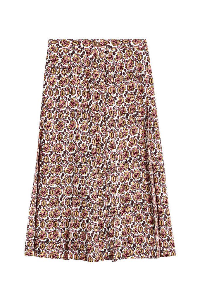 Victoria Beckham Printed Silk Skirt