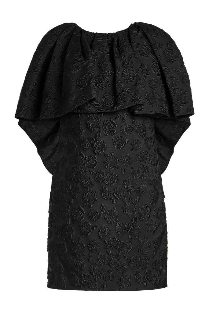 CALVIN KLEIN 205W39NYC Embossed Dress with Cape