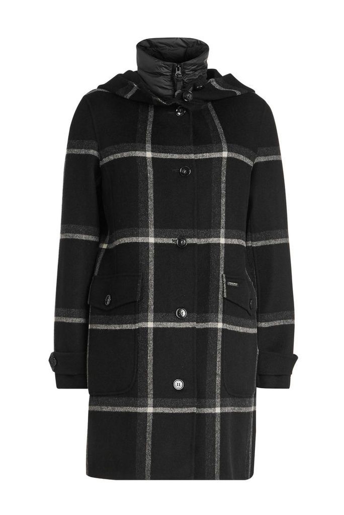 Woolrich Marcy Wool Coat with Quilted Vest