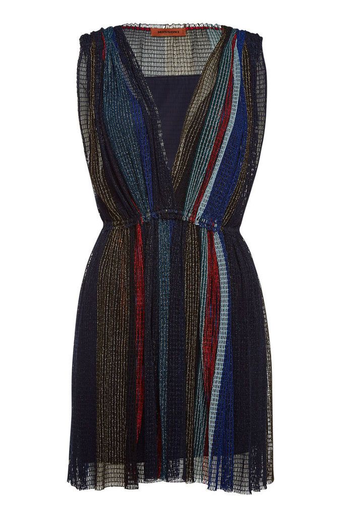 Missoni V-Neck Dress with Metallic Thread