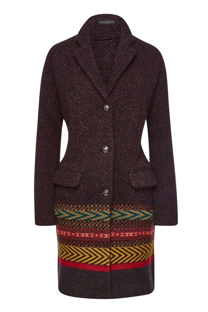 Etro Coat with Wool, Alpaca and Silk