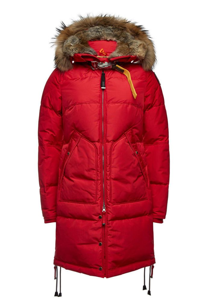 Parajumpers Long Bear Down Parka with Fur-Trimmed Hood