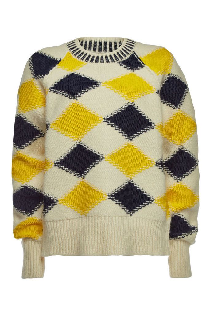 Maison Margiela Printed Pullover with Wool and Alpaca