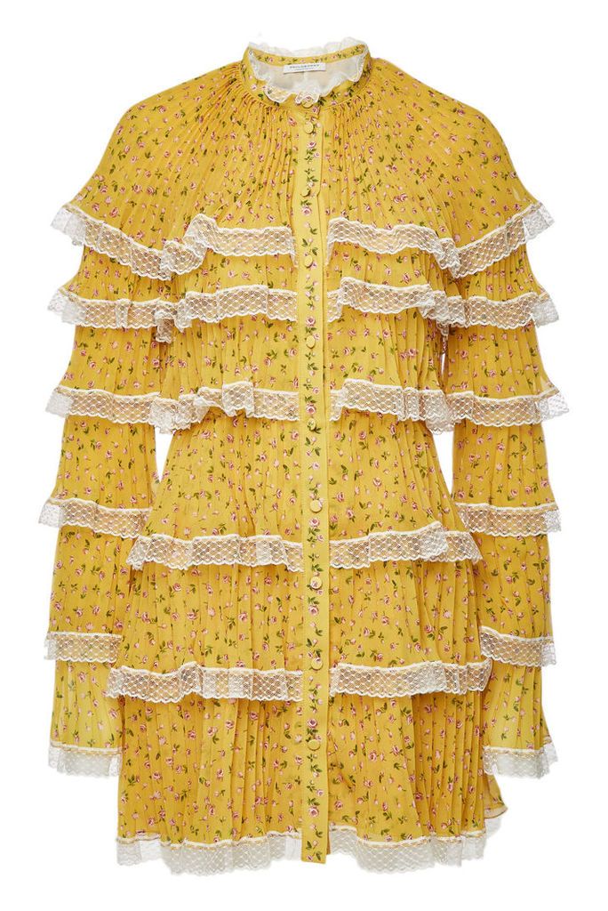 Philosophy di Lorenzo Serafini Printed Mini Dress with Lace