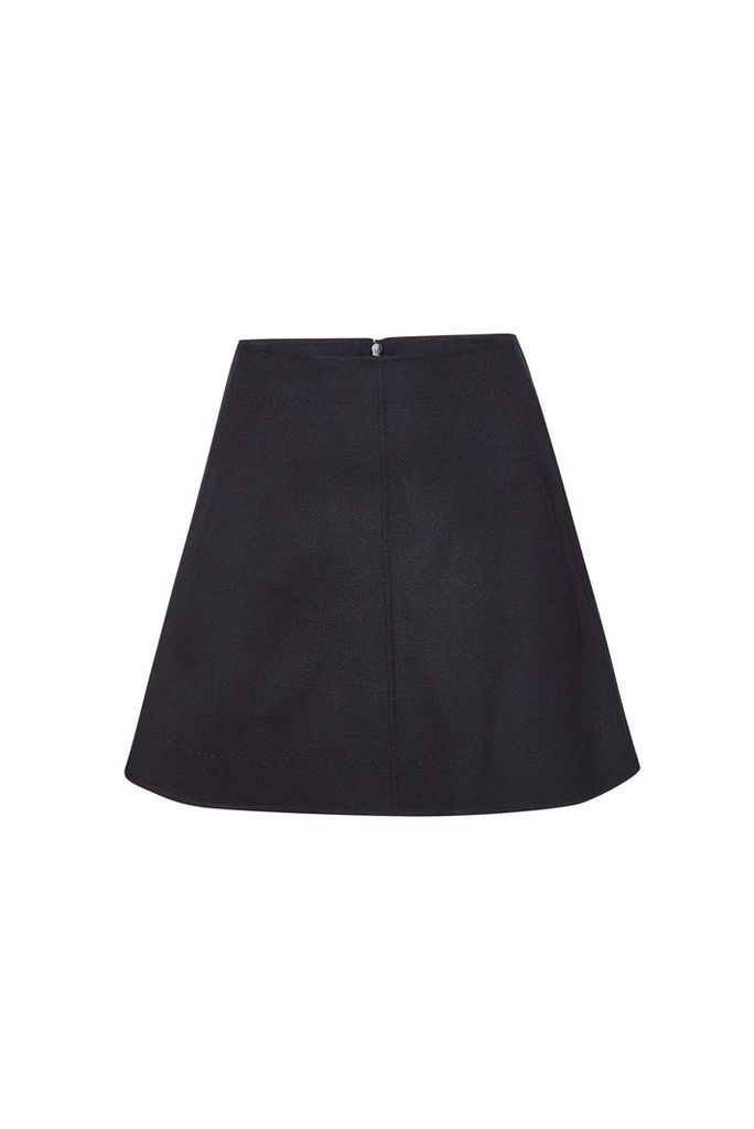 Carven Wool Skirt with Cashmere