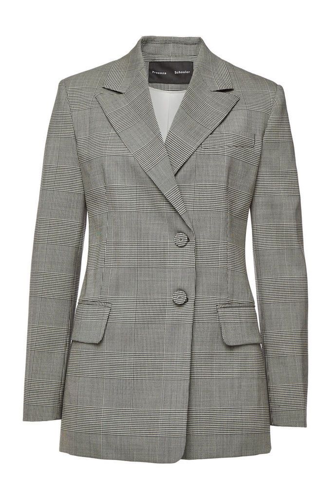 Proenza Schouler Plaid Wool Blazer