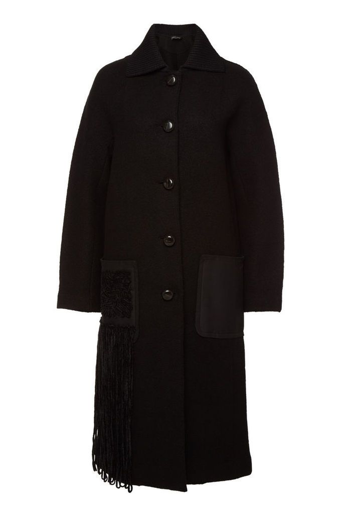 Proenza Schouler Chenille Embroidered Knit Coat