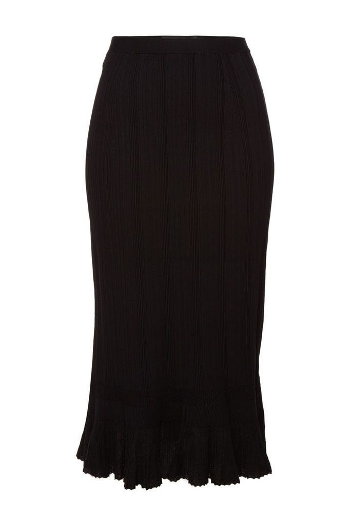 Proenza Schouler Knit Pencil Skirt with Cotton and Silk