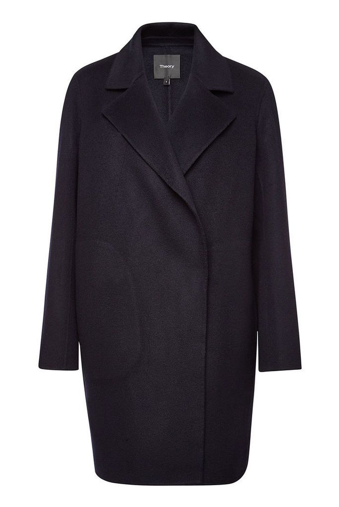 Theory Boy Wool Coat with Cashmere