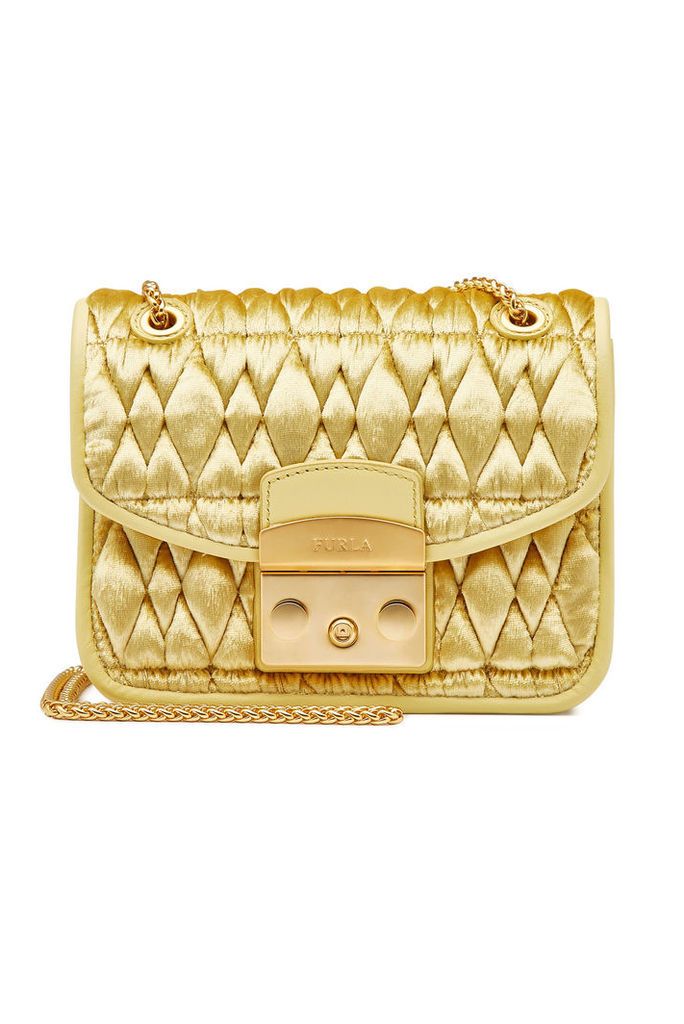 Furla Metropolis Mini Crossbody Bag with Silk and Leather