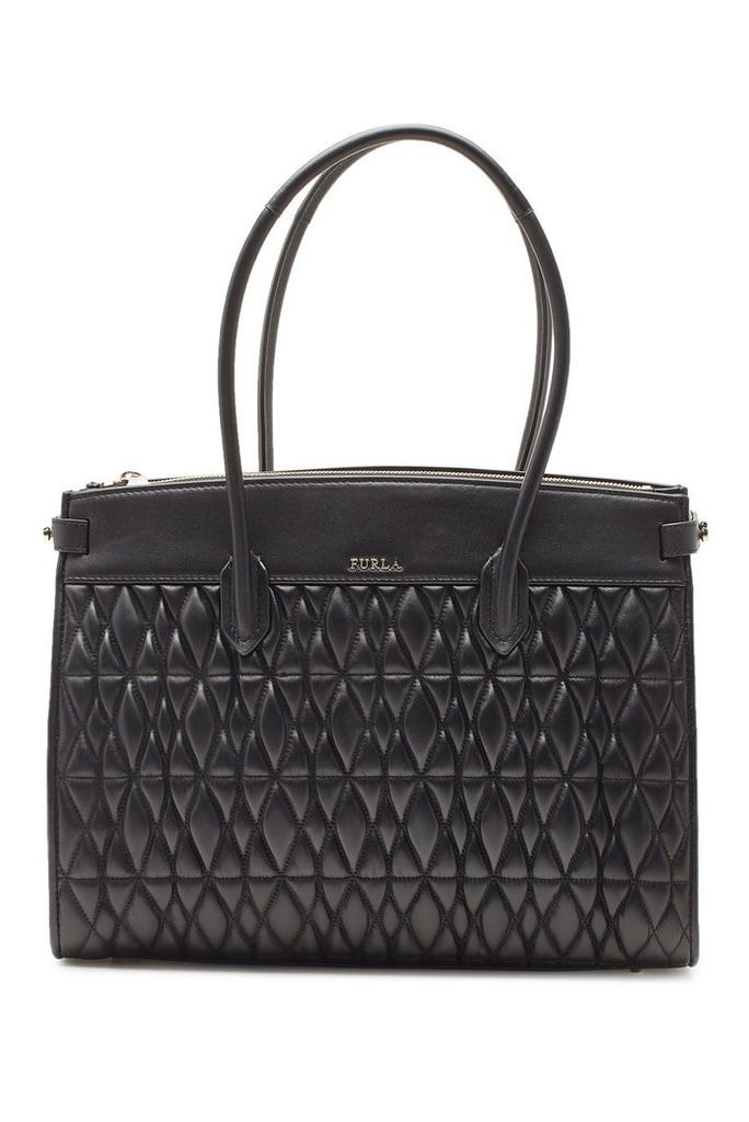 Furla Pin Cometa M Quilted Leather Shopper