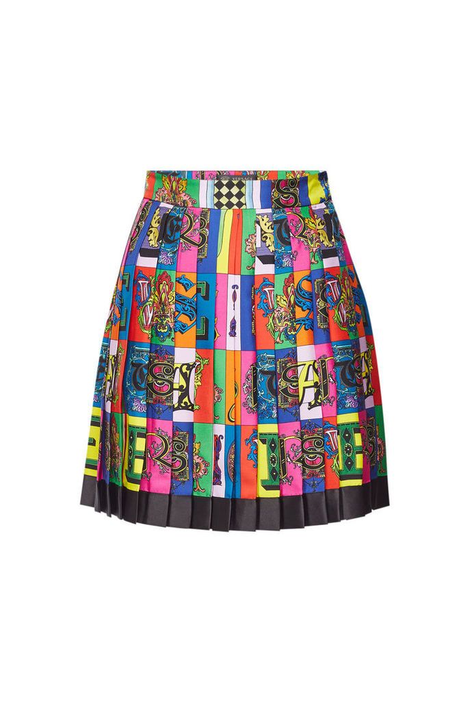 Versace Printed Silk Skirt