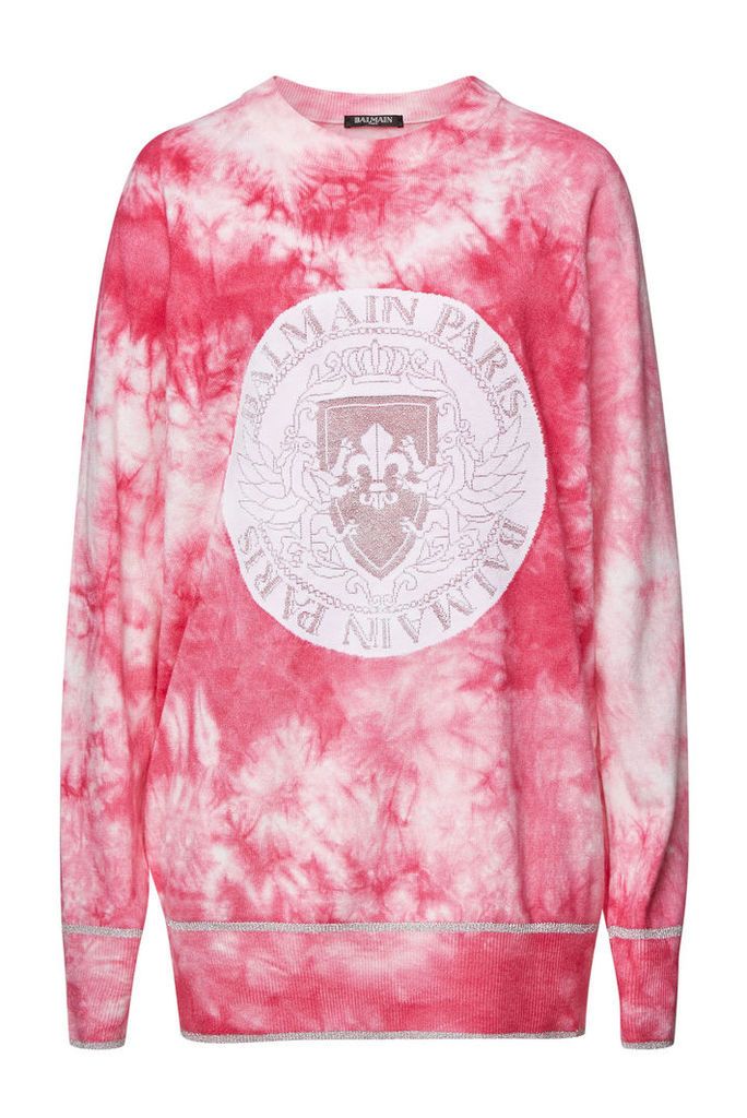 Balmain Tie Dye Pullover with Wool and Cashmere