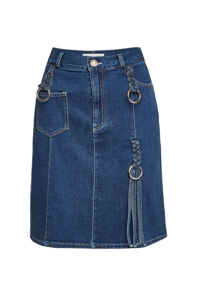 See by Chlo Â© Denim Skirt with Embellishment