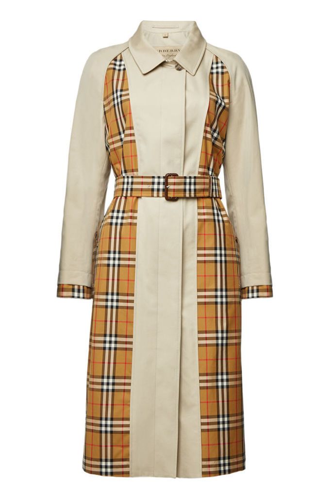 Burberry Guiseley Checked Cotton Trench Coat
