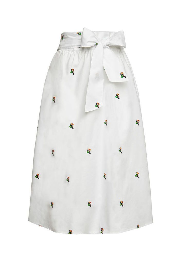 Aybi Sonia Embroidered Cotton Skirt