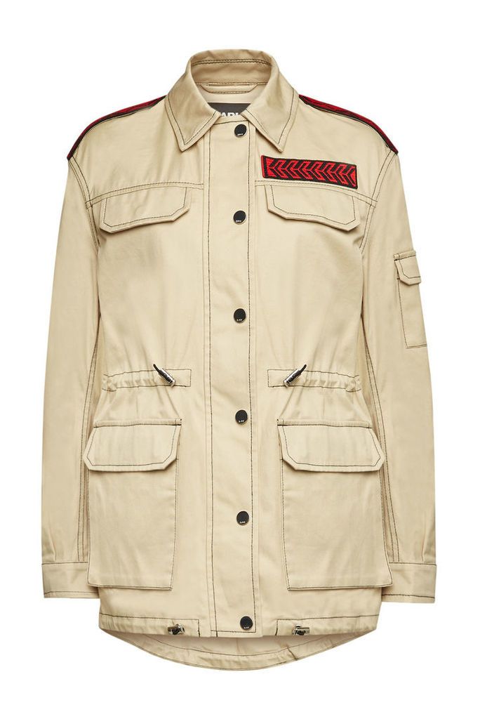 Karl Lagerfeld Cotton Jacket with Embellishment