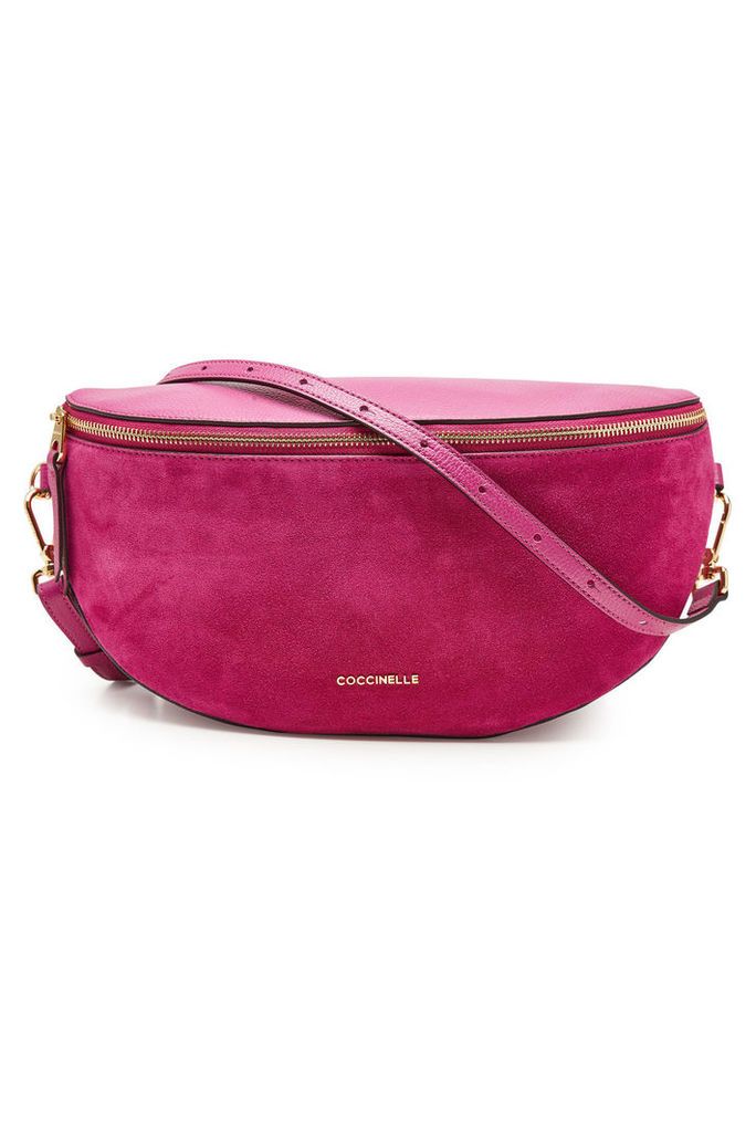 Coccinelle Persefone Leather and Suede Shoulder Bag