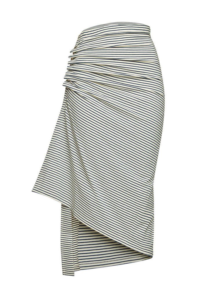 Paco Rabanne Stripe Cotton Midi Skirt