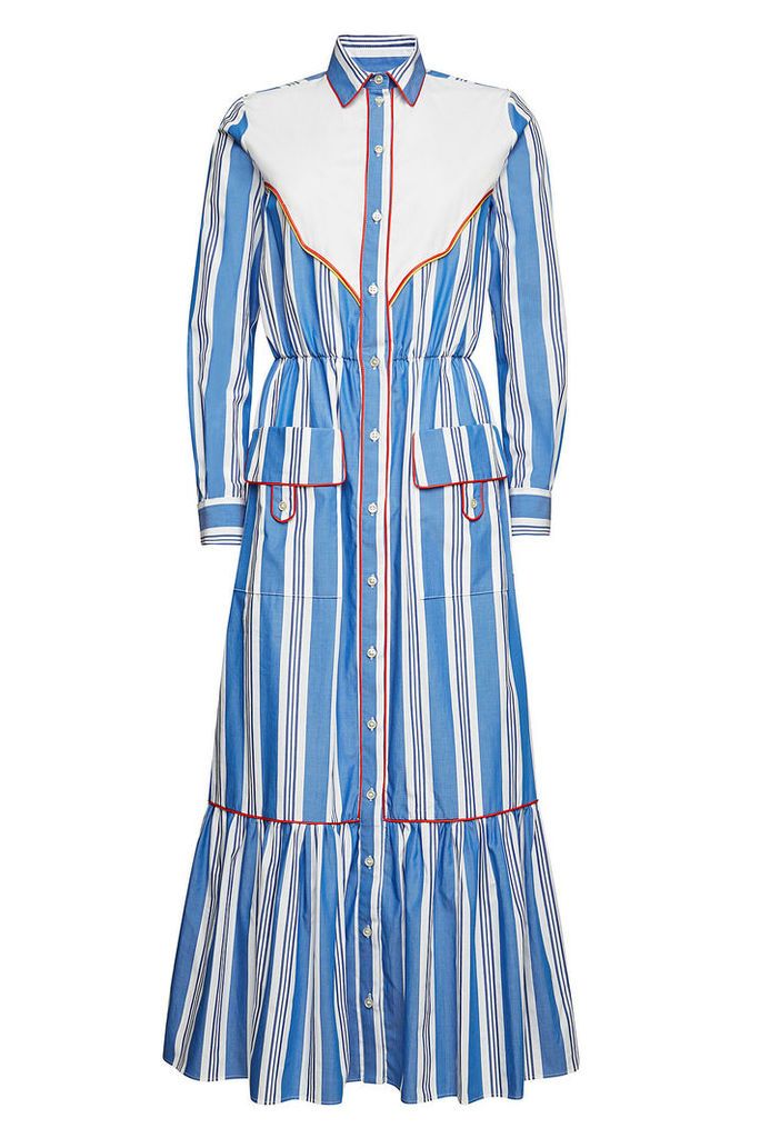 Stella Jean Striped Cotton Maxi Dress