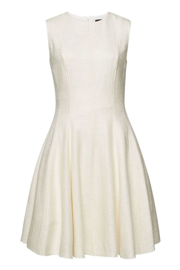 Theory Sleeveless Mini Dress with Cotton and Linen