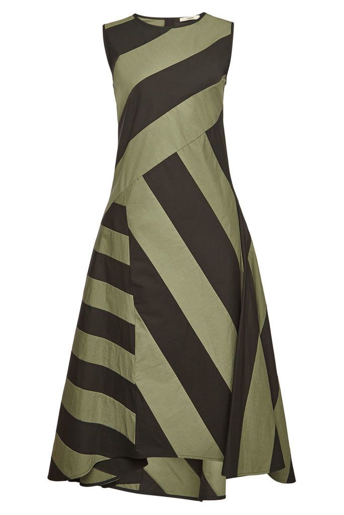 ODEEH Striped Cotton Maxi Dress