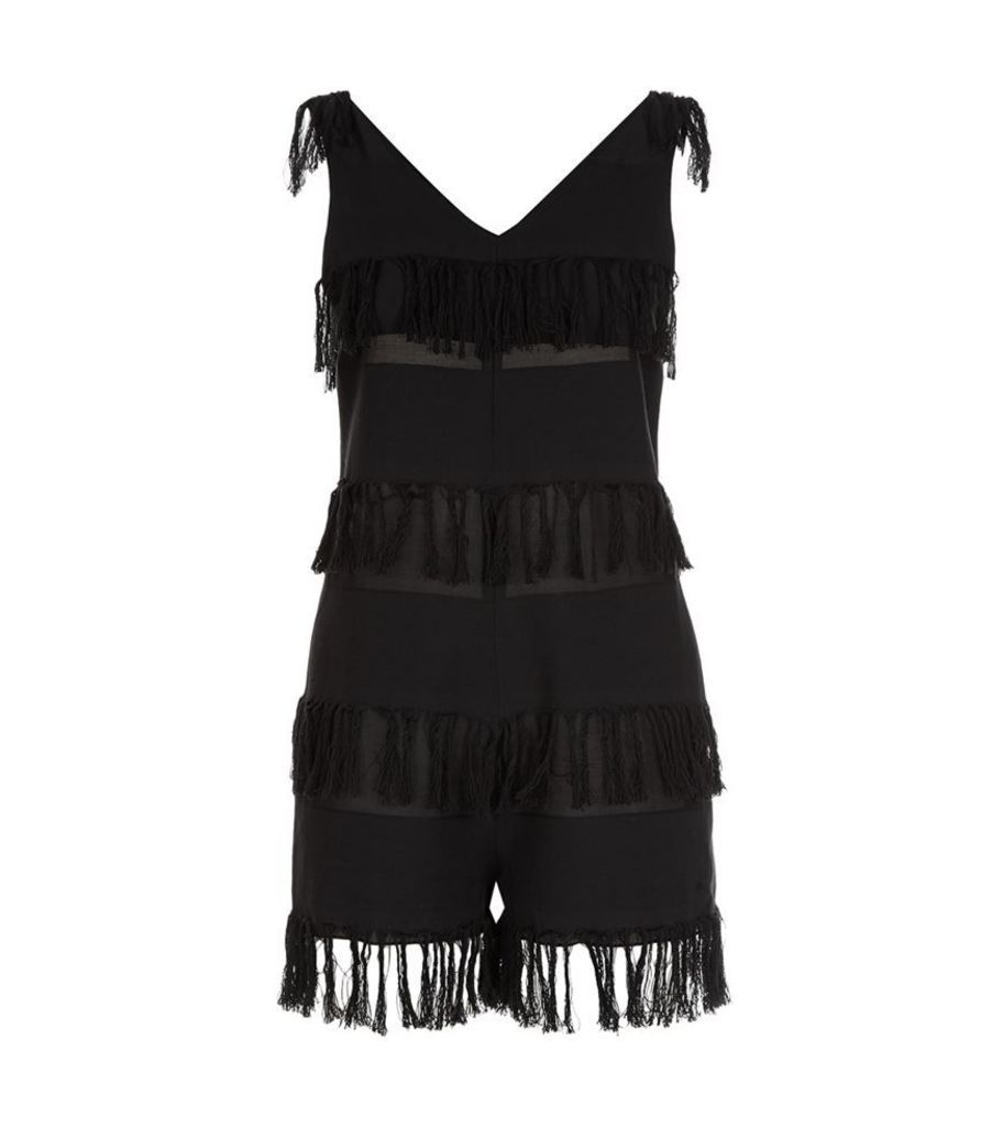 Prism, Fringed Short Playsuit, Female