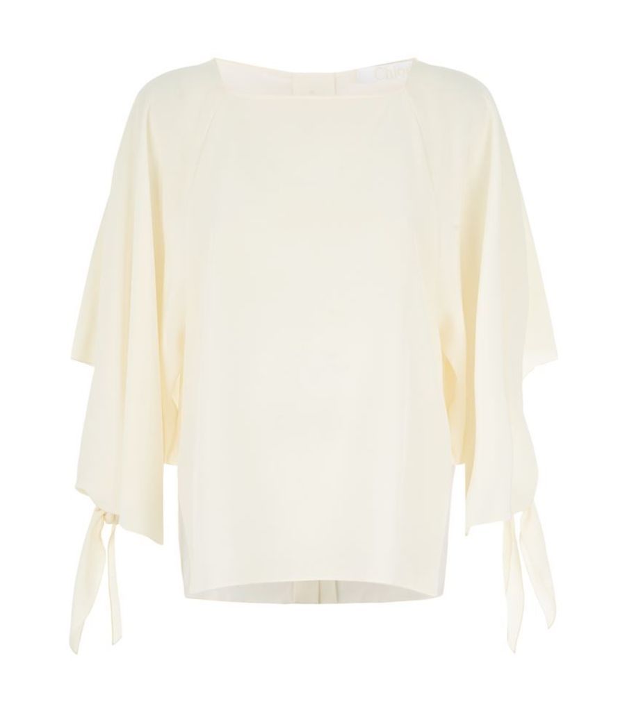 ChloÃ©, Tie Sleeve Button Back Blouse, Female