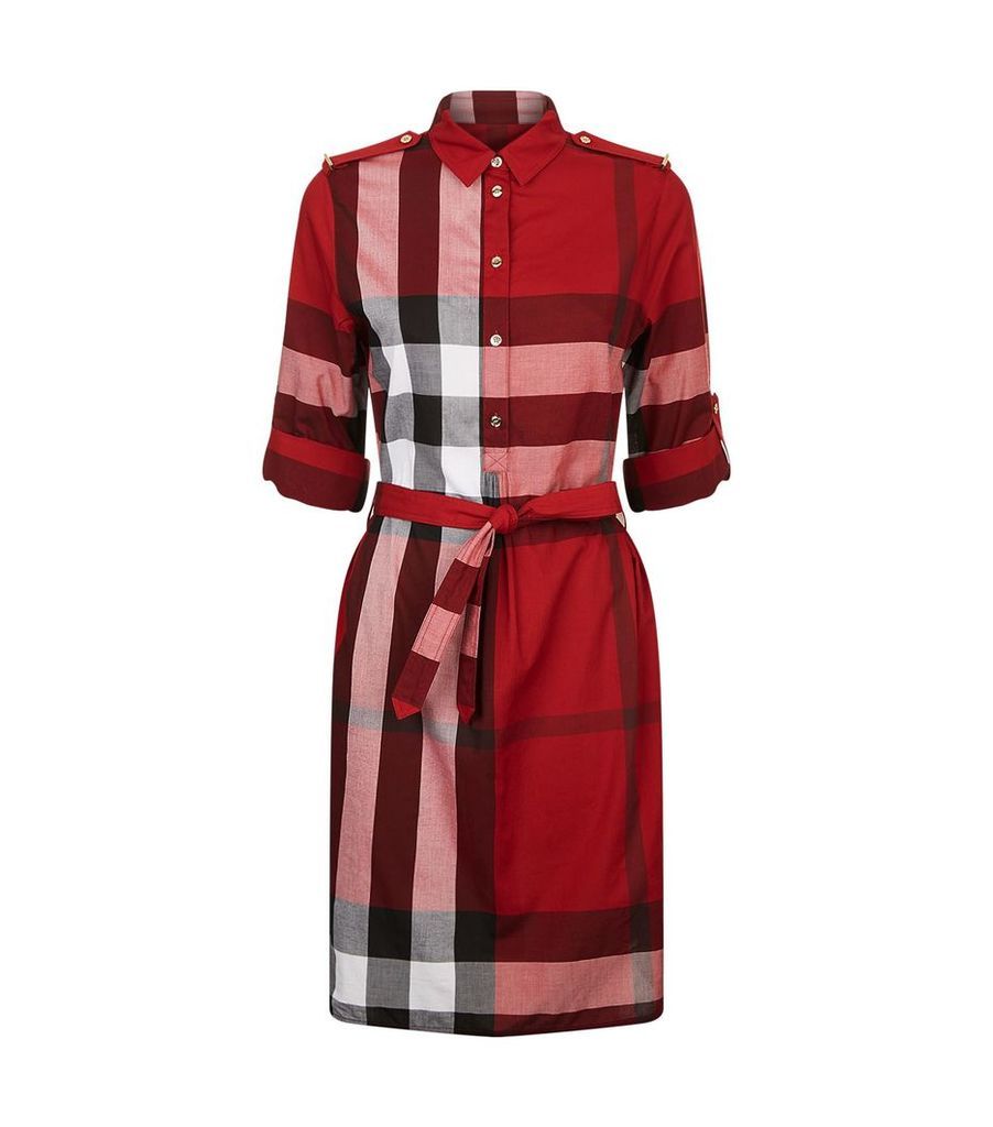 Belted Check Dress