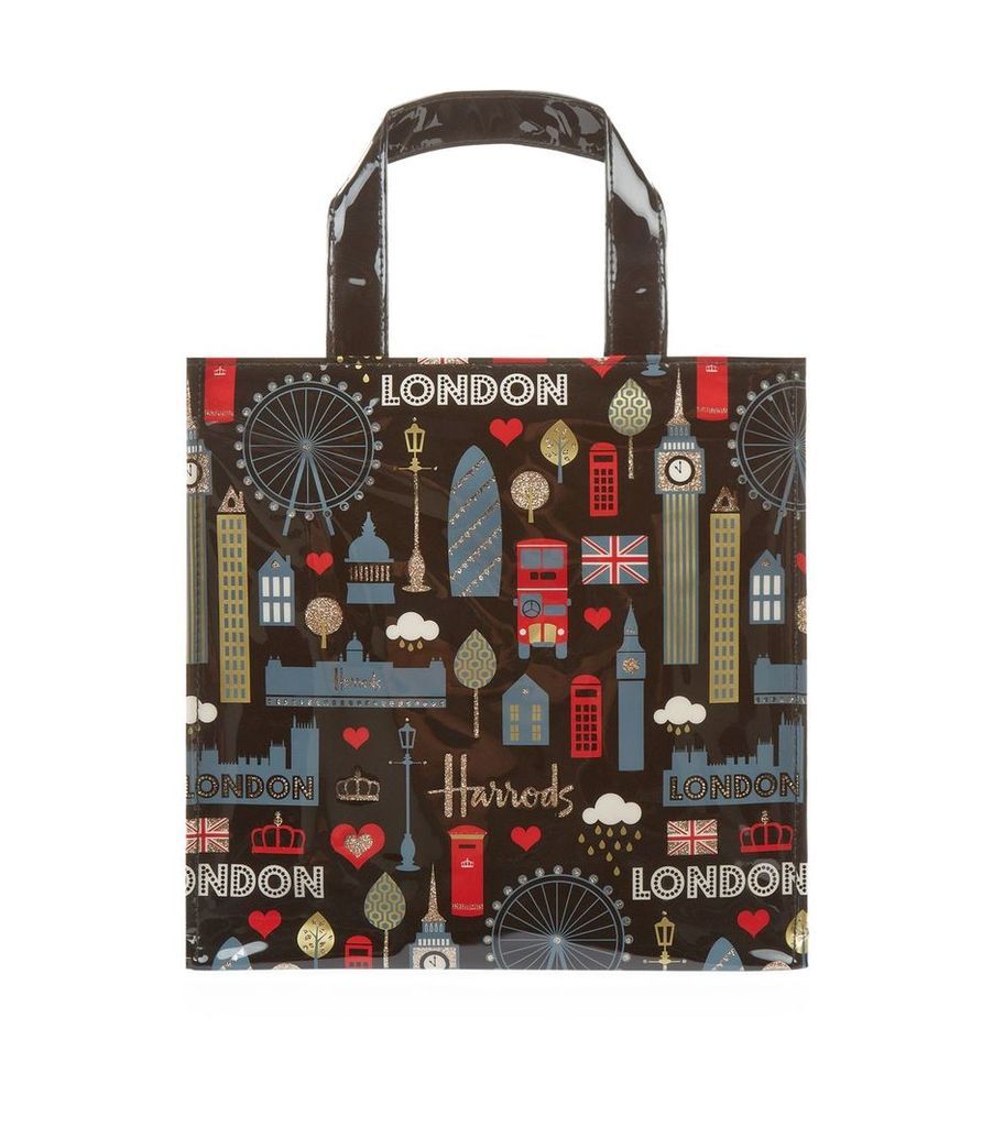 Small Glitter London Shopper Bag