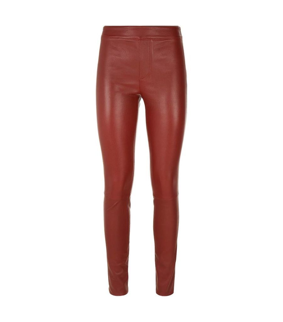 Leather Skinny-Fit Trousers
