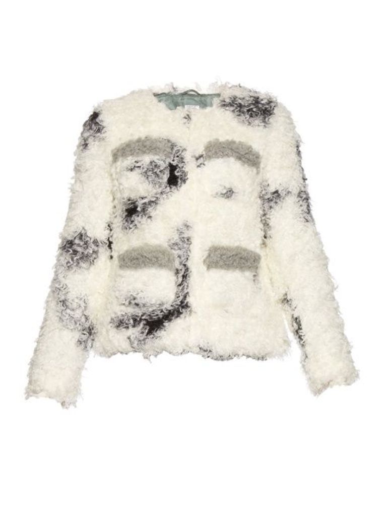 Cindy spotted faux-shearling jacket