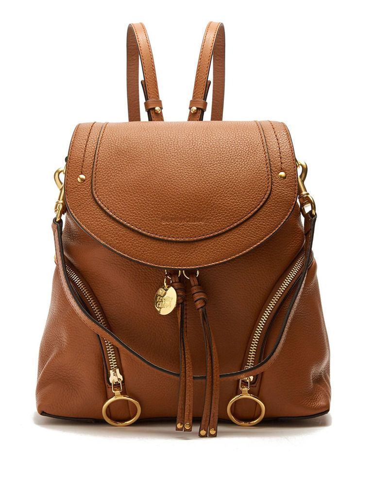 Olga medium grained-leather backpack