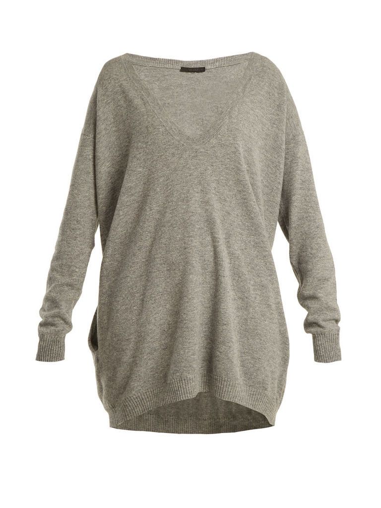 Maita deep V-neck wool and cashmere-blend sweater