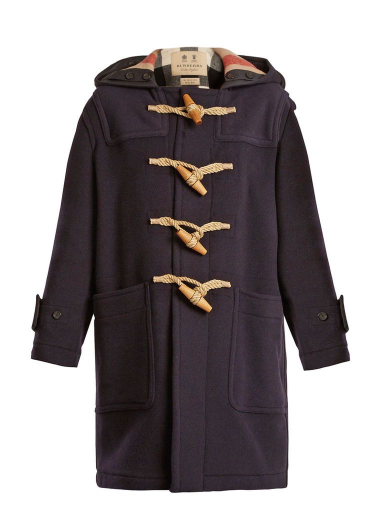 Greenwich hooded wool-blend coat