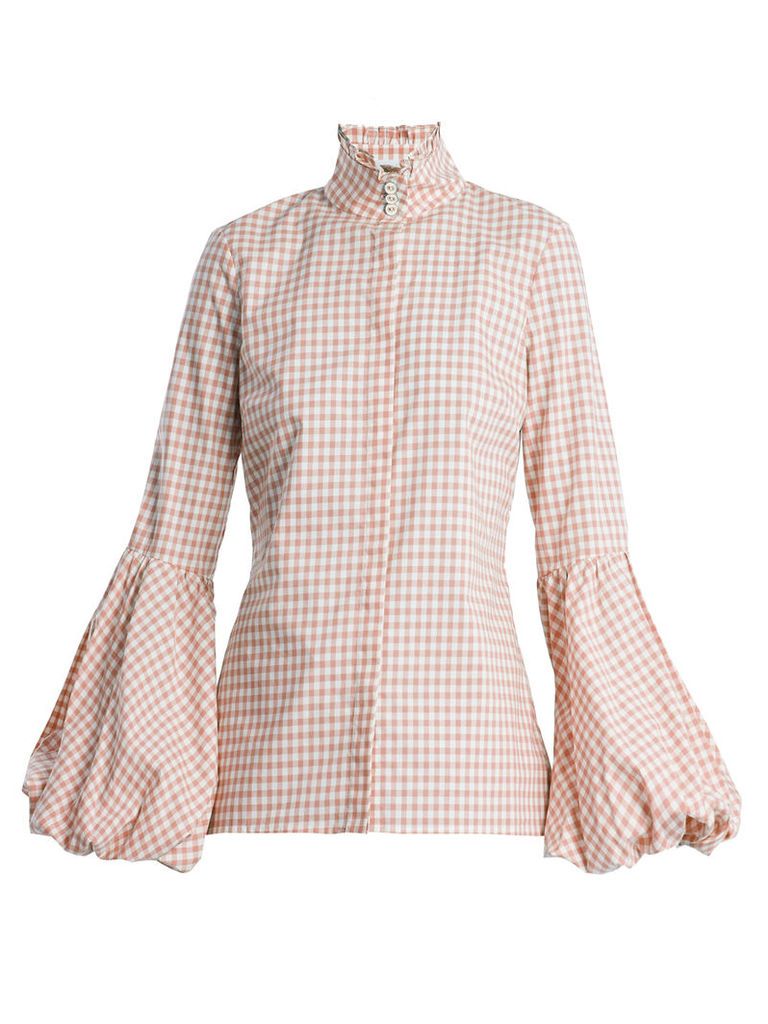 Jaqueline gingham-checked cotton shirt