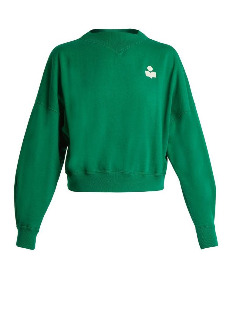 Madilon flocked-logo cotton-blend sweatshirt