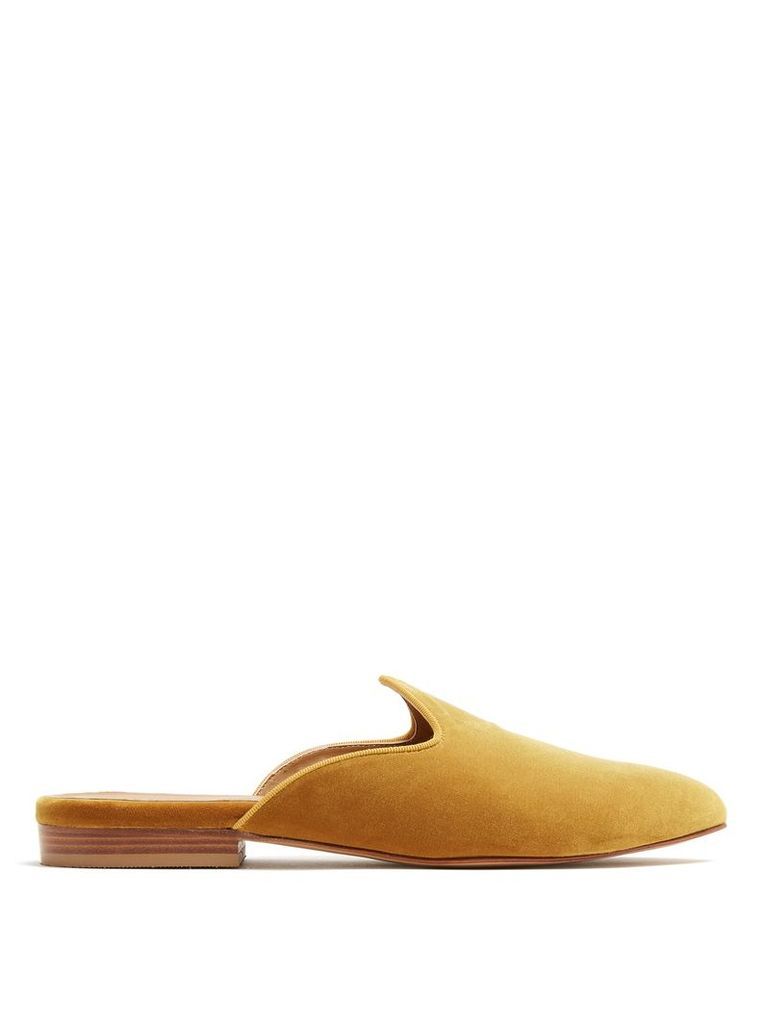 Venetian backless velvet slipper shoes