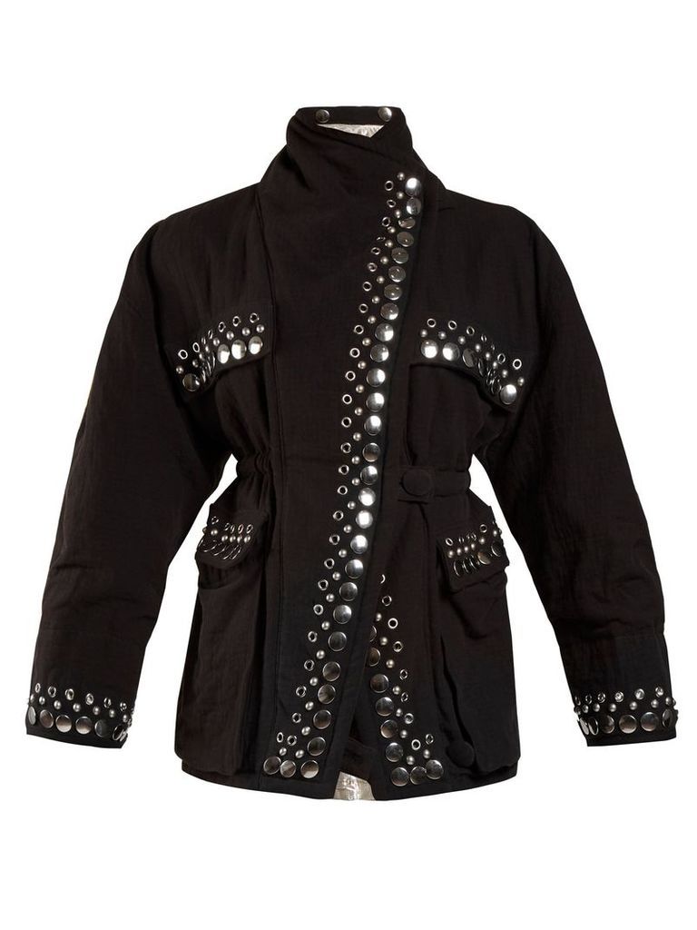Isabel Marant - Emmy Reversible Stud Embellished Jacket - Womens - Black