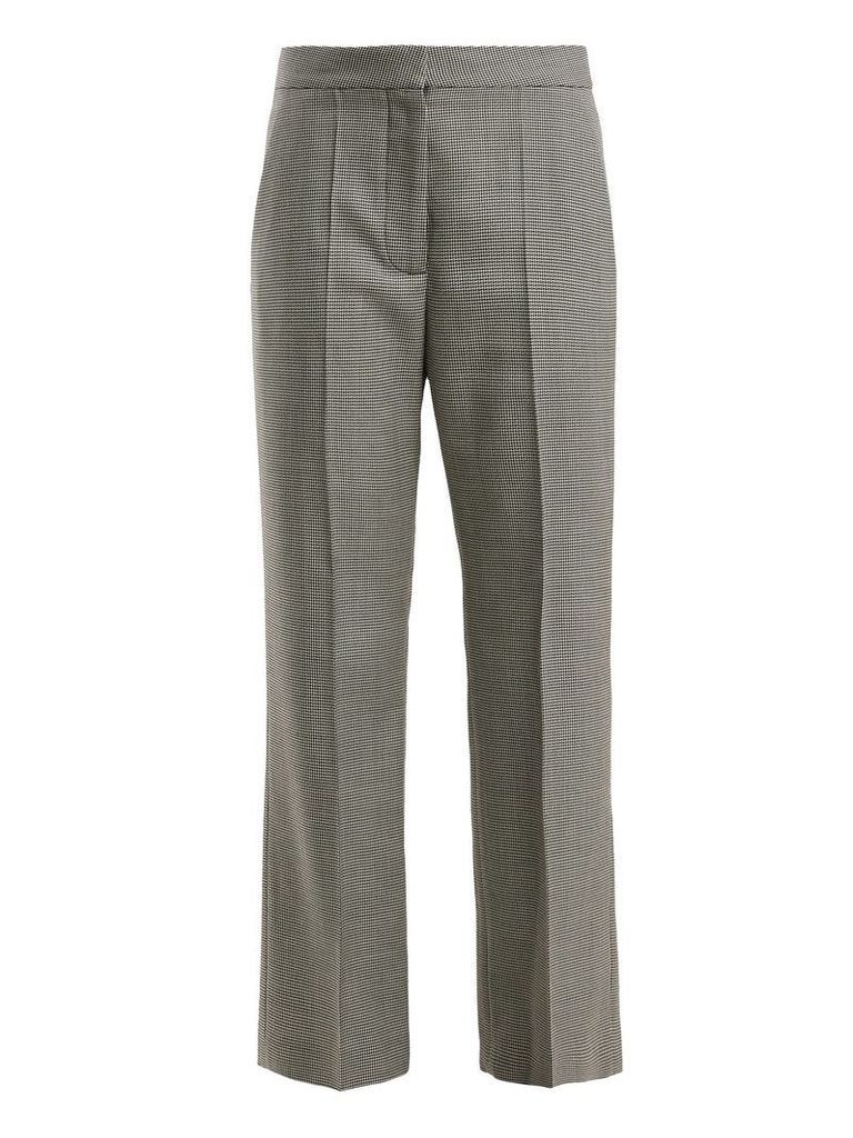 Houndstooth pleated wool trousers
