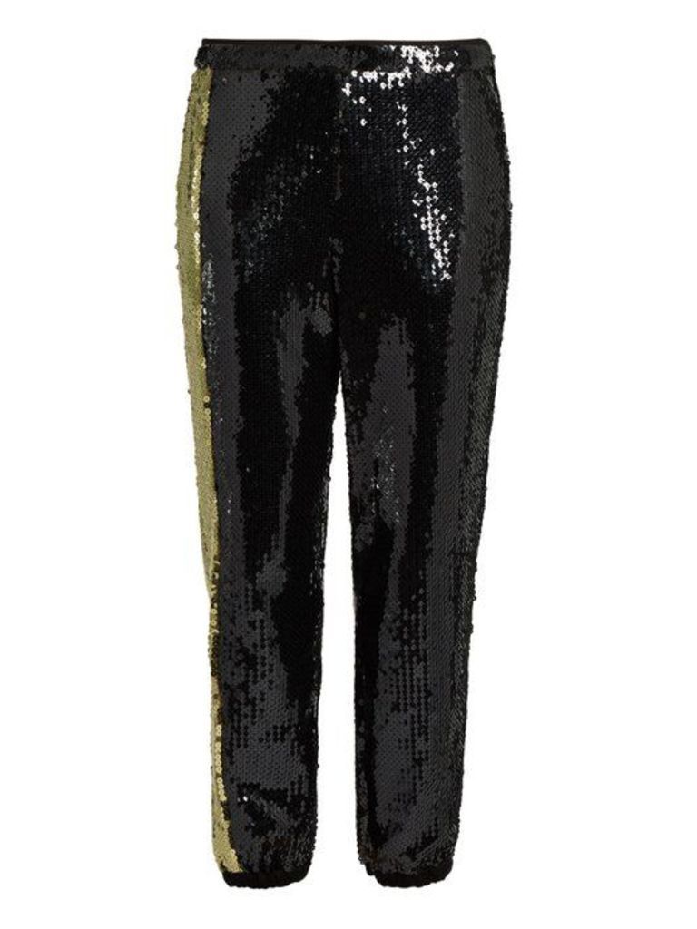 Sonia Rykiel - Sequin Embellished Trousers - Womens - Black Gold